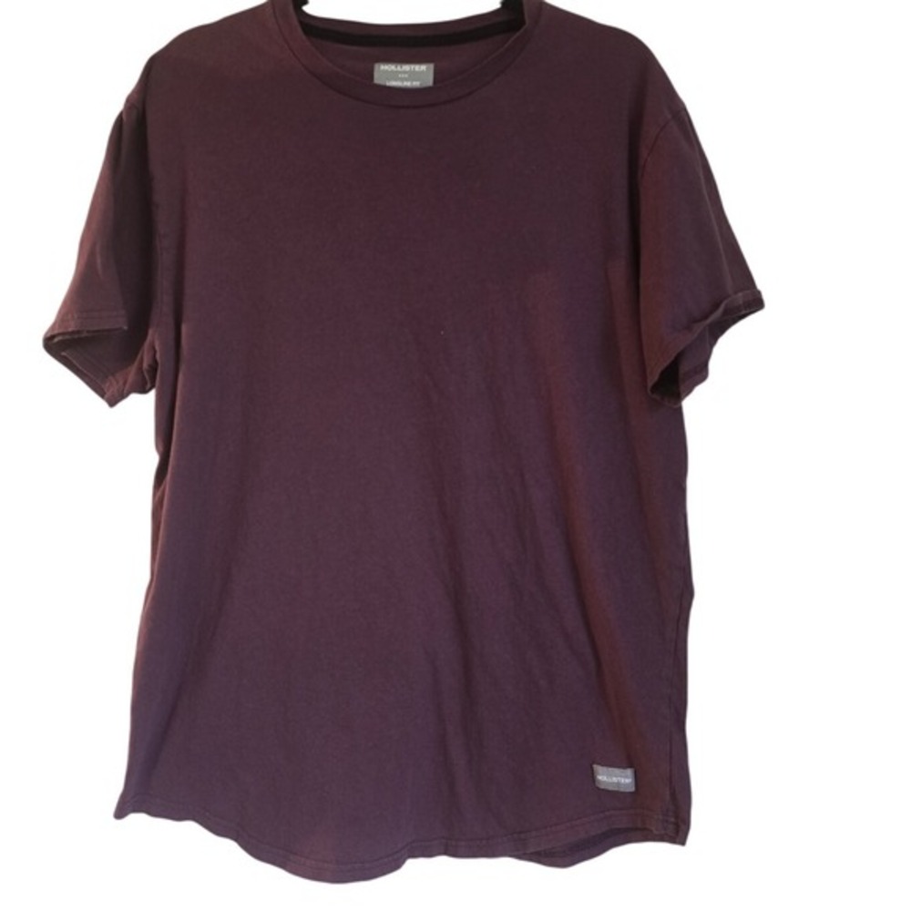 😀 Hollister -‎ Longline Fit - Men's Shirt - Purple - XL - Short Sleeve